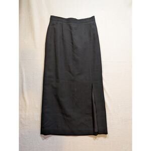 Casual Corner wool black midi pencil skirt size 8‎
